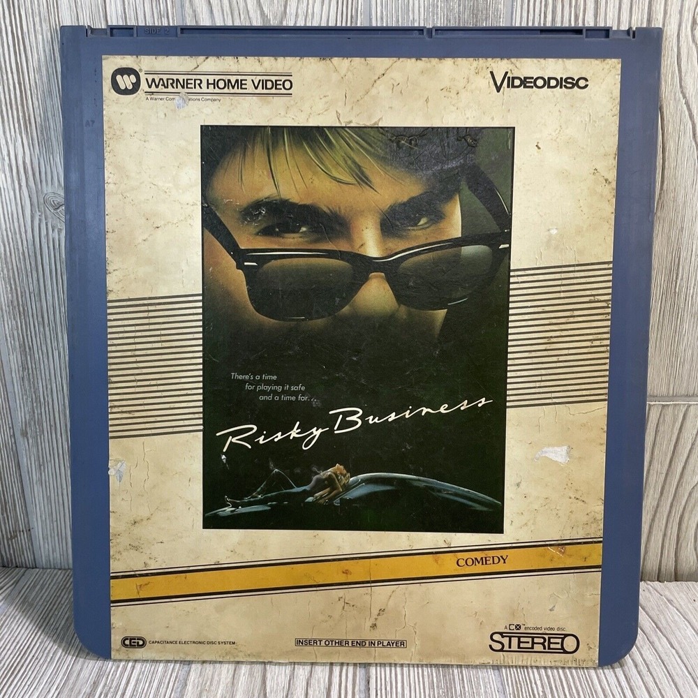 Risky Business CED VideoDisc Tom Cruise 1983 Vintage Warner Home Video Stereo